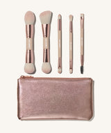 Rose Glow 5-Piece Dual-Ended Brush Set
