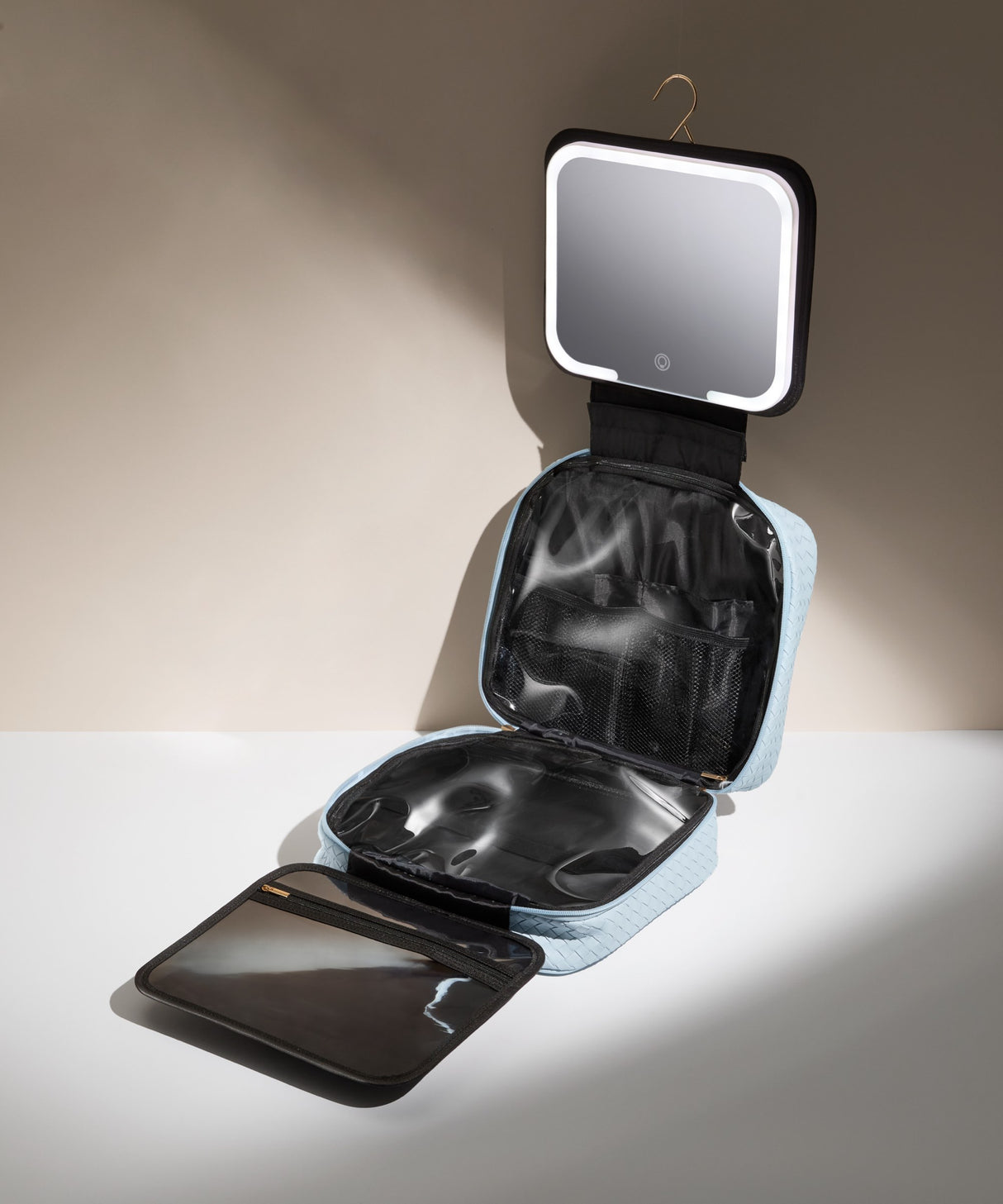 LED Mirror Beauty Organiser Black